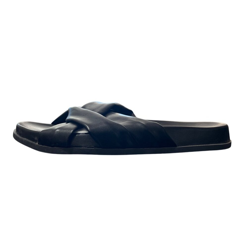 Anthropologie Silent D Helena Sandals Slides Black Womens Size 38 / US 7-7.5 - Picture 5 of 9
